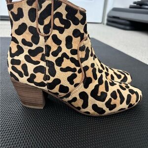 Leopard Print Ankle Boots